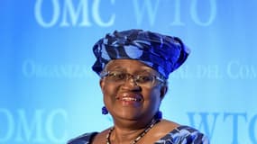 La Nigériane Ngozi Okonjo-Iweala lors d'une audition à l'OMC, le 15 juillet 2020 à Genève
