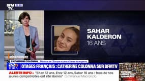  "C'est un immense soulagement": La ministre des Affaires étrangères, Catherine Colonna, réagit à la libération de trois otages français du Hamas