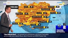 Météo Var: du plein soleil sous de fortes chaleurs, 29°C à Toulon et 34°C au Luc