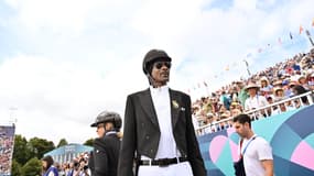 Snoop Dogg à Versailles pour assister à l'épreuve de dressage des Jeux olympiques de Paris, le 3 août 2024
