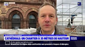 Cathédrale de Strasbourg: un chantier à 35 mètres de hauteur