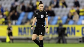 L'arbitre britannique Rebecca Welch, à Göteborg le 22 septembre 2023