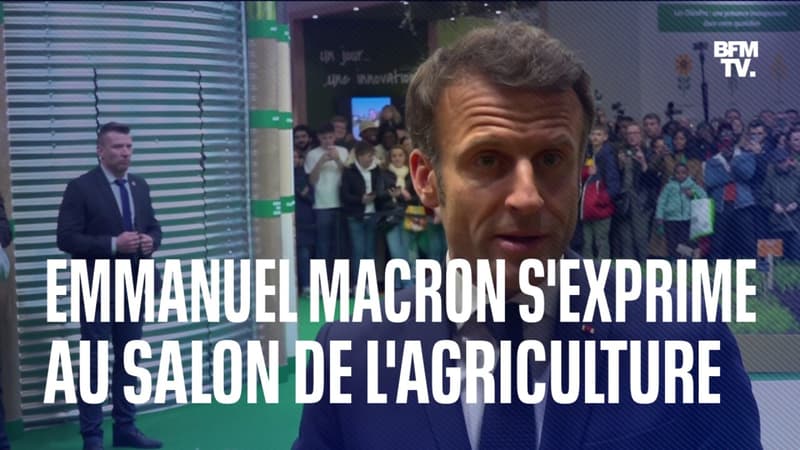 Emmanuel Macron s'exprime au salon de l'Agriculture