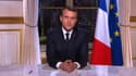 Emmanuel Macron le soir des voeux présidentiels de 2017.