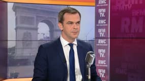 Le ministre de la Santé, Olivier Véran, sur BFMTV-RMC, le 13 juillet 2021.