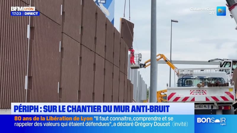 Bron: le chantier du mur anti-bruit du périphérique est bientôt terminé