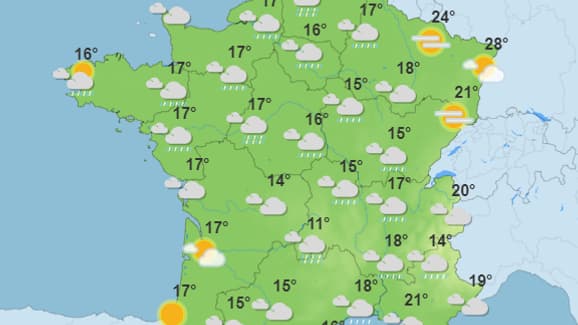 La météo en France métropolitaine le mardi 14 mai 2024. La météo en France métropolitaine le mardi 14 mai 2024.