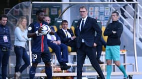 Serge Aurier et Laurent Blanc en 2015