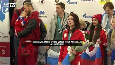 JO 2018 : les athlètes russes de retour à Moscou