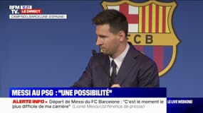Pour Lionel Messi, son départ du FC Barcelone est "sûrement le moment le plus difficile" de sa carrière