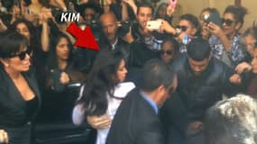 Image extraite de la vidéo montrant l'agression de Kim Kardashian à Paris, le 25 septembre.