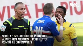 Serie A : Interdiction de protester auprès des arbitres pour lutter contre le coronavirus