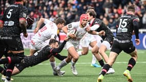Gabin Villière lors du match entre Lyon et Toulon, le 2 avril 2022