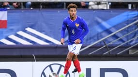 Désiré Doué, ici lors du match entre l'équipe de France Espoirs et les Etats-Unis (2-2, le 25 mars 2024), ne devrait pas être bloqué par Rennes pour les JO 2024