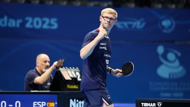 Félix Lebrun lors des championnats d'Europe par équipes à Zadar, le 12 octobre 2025.