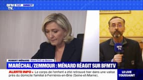 Maréchal/Zemmour: "C'est un coup dur pour Marine Le Pen", confie Robert Ménard
