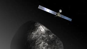Vue d'artiste de la sonde Rosetta, lancée en 2004 par l'Agence spatiale européenne.