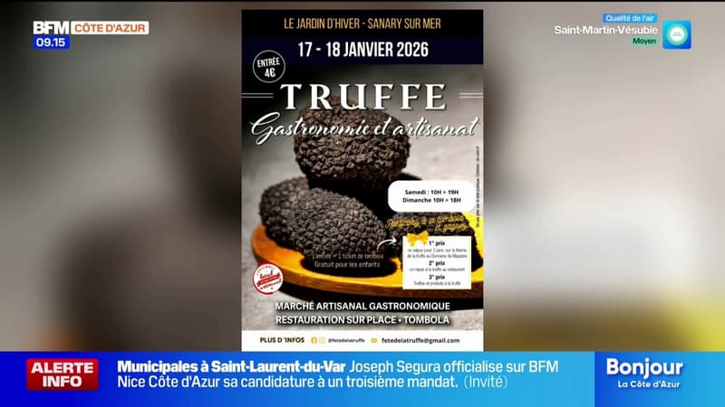 Fête de la Truffe ce week-end à Sanary-sur-Mer - La météo de Colas du vendredi 16 janvier 2026