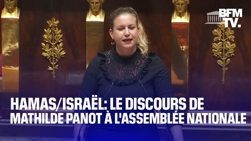 Débat Hamas/Israël à l'Assemblée nationale: le discours de Mathilde Panot