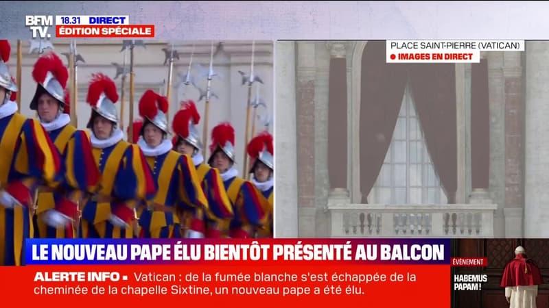 Élection du nouveau pape: les gardes suisses sortent du Vatican