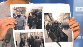 Olivier Besançenot a brandi, lundi soir sur le plateau de BFMTV, des photos de "policiers encagoulés" pendant une manifestation en hommage à Rémi Fraisse. 