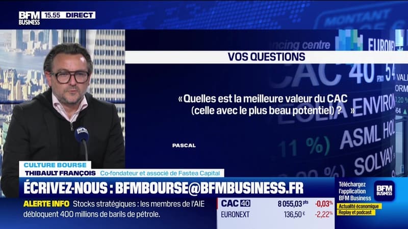 Culture Bourse : « Je souhaiterais connaître la meilleure valeur du CAC... Celle avec le plus beau potentiel... », par Julie Cohen-Heurton - 11/03