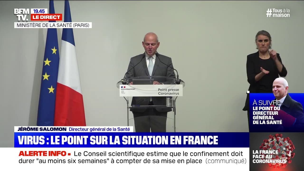 Jérôme Salomon Directeur Général De La Santé Il Y A Plus De 400000 Cas Dans Le Monde 