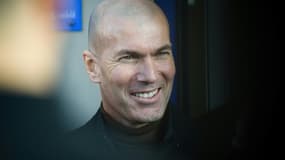 Zinédine Zidane à l'inauguration d'un cabinet de téléconsultation dans le quartier de La Castellane, le 11 février 2022 à Marseille 