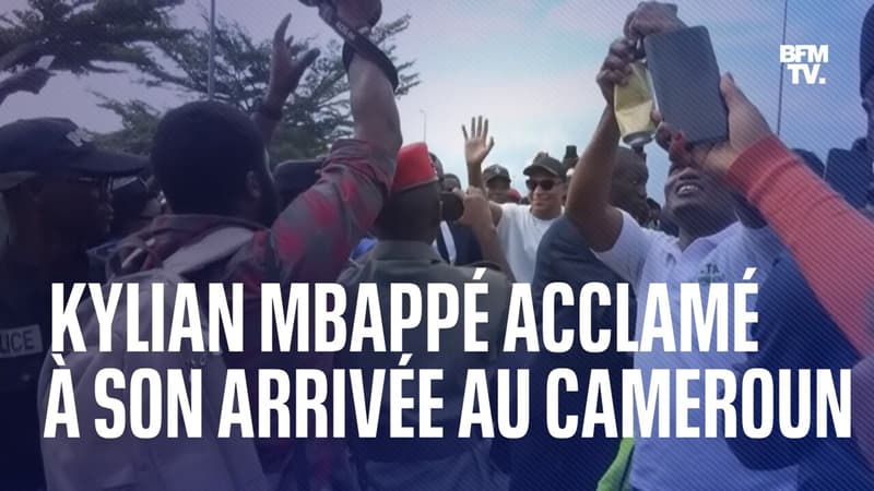 Les images de Kylian Mbappé acclamé à son arrivée au Cameroun