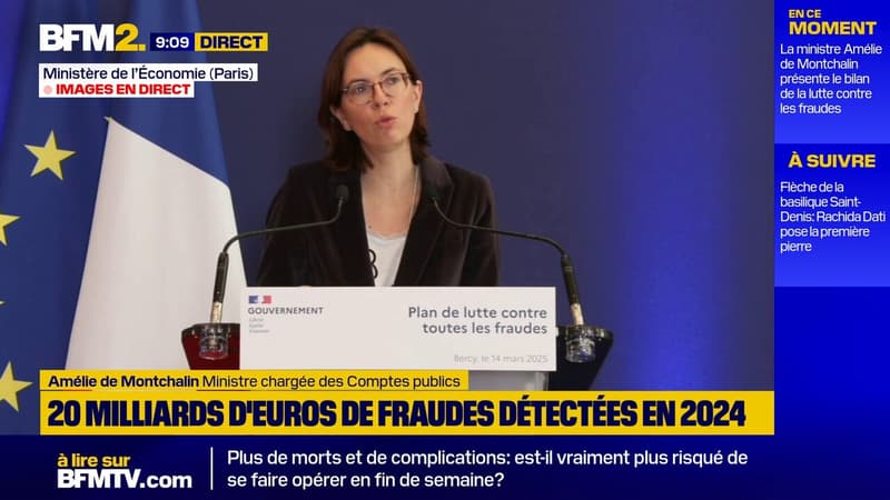 La ministre chargée des Comptes publics, Amélie de Montchalin, veut doubler le montant des fraudes détectées ces 5 prochaines années