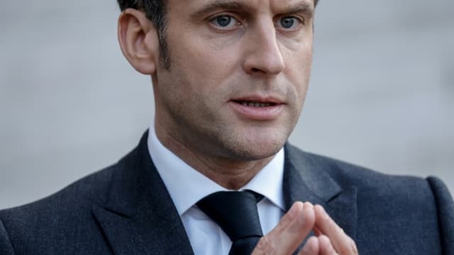 Le président français Emmanuel Macron à Paris, le 23 mars 2021