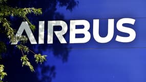 Logo d'Airbus au siège de Blagnac, le 30 juin 2020