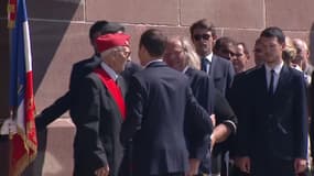 Emmanuel Macron commémore l'Appel du 18 juin au Mont-Valérien