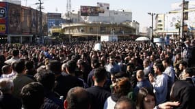 Une manifestation de Kurdes irakiens près de la ville de Sulaymaniyah le 18 décembre 2017. 