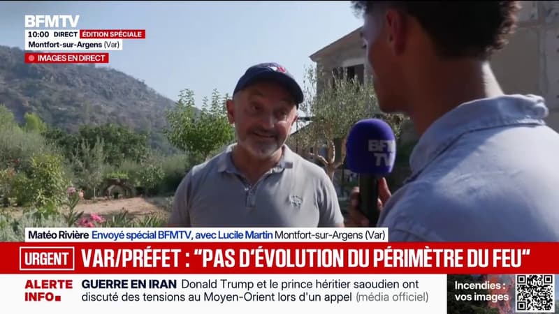 Incendie dans le Var: Pascal, habitant de Montfort-sur-Argens, salue le "travail remarquable" des pompiers