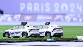 Des voiturettes sponsorisées Toyota lors des JO de Paris 2024