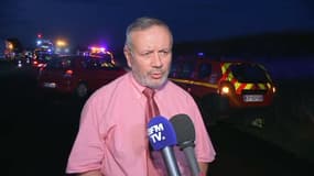 Alain Faudon, sous-préfet de Soissons sur les lieux de la collision. 