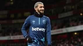 Saïd Benrahma le 28/12/2023 lors d'Arsenal-West Ham