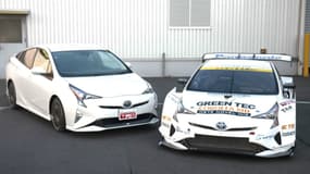 Cette Prius pas tout à fait comme les autres est destinée à la course.