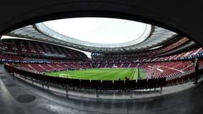 Vue intérieure du stade Wanda Metropolitano avant le match de Ligue des Champions entre l'Atlético Madrid et la Juventus Turin, le 18 septembre 2019  