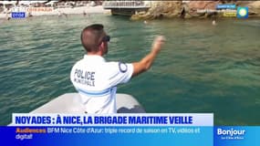 Nice: la brigade maritime veille face aux risques de noyade 