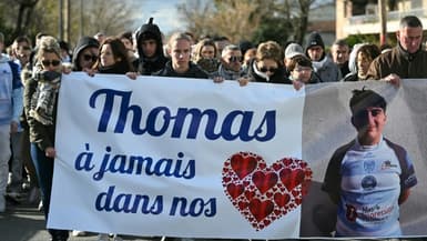 Une marche blanche en hommage à Thomas, tué dans le village de Crépol, à Romans-sur-Isère, dans la Drôme, le 22 novembre 2023