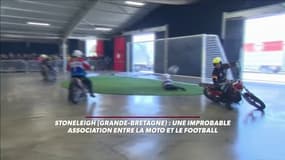 Ils jouent au football... à moto