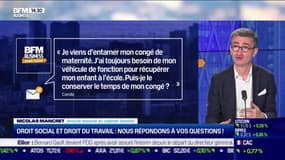 Droit du travail : congé de maternité et véhicule de fonction 