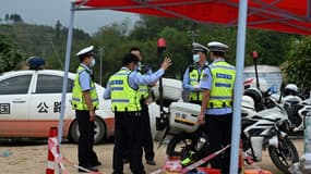 Des policiers chinois - Image d'illustration 