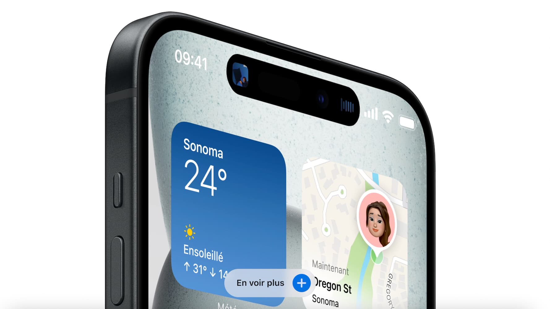 La "Dynamic Island" de l'iPhone 15 d'Apple La "Dynamic Island" de l'iPhone 15 d'Apple