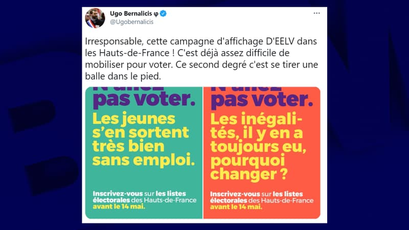 Une campagne d'affichage jugée "irresponsable" par Ugo Bernalicis.