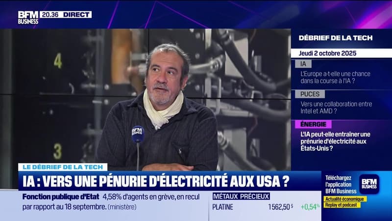 IA : vers une pÃ©nurie d'Ã©lectricitÃ© aux Ã‰tats-Unis - 02/10