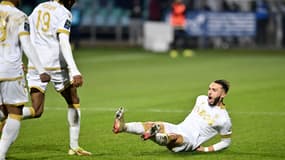 Le Niçois Gouri célèbre après son doublé contre Clermont