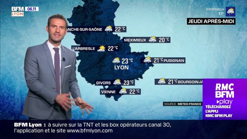 Météo Lyon : un ciel nuageux et parfois pluvieux, quelques éclaircies attendues l'après-midi